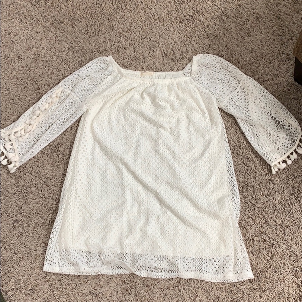 off the shoulder lace dress